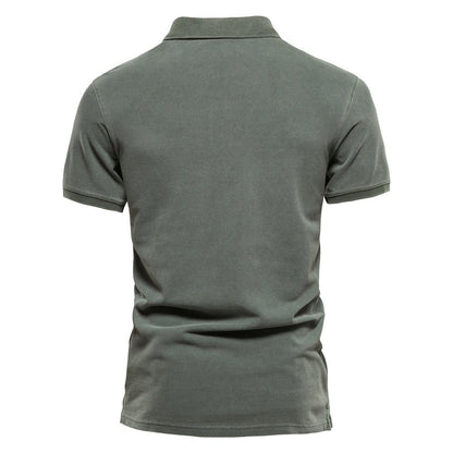 Effortless Mens Polo Shirt V-Neck Slim Fit 1