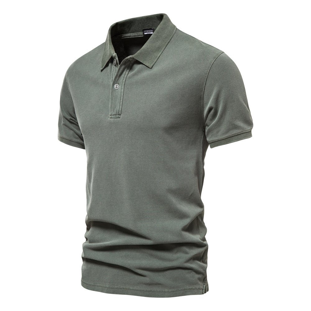 Effortless Mens Polo Shirt V-Neck Slim Fit 2