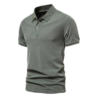 Effortless Mens Polo Shirt V-Neck Slim Fit 2