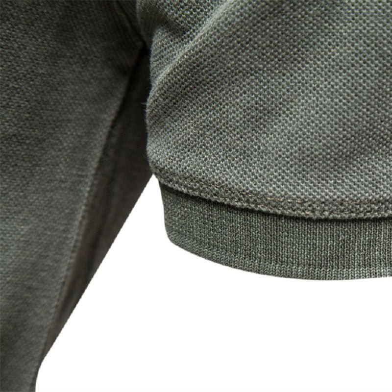 Effortless Mens Polo Shirt V-Neck Slim Fit 3