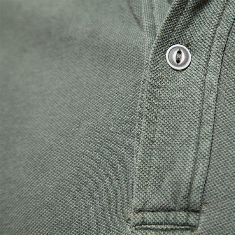 Effortless Mens Polo Shirt V-Neck Slim Fit 4