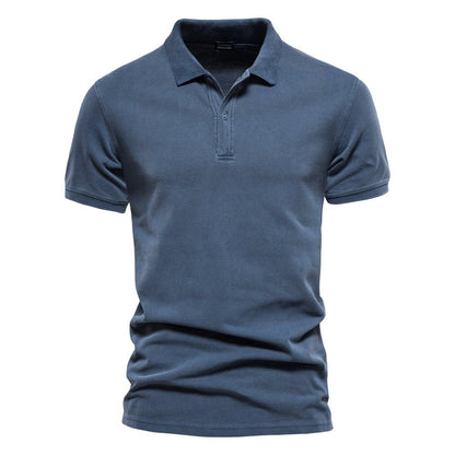 Effortless Mens Polo Shirt V-Neck Slim Fit 8