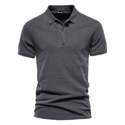 Effortless Mens Polo Shirt V-Neck Slim Fit 9