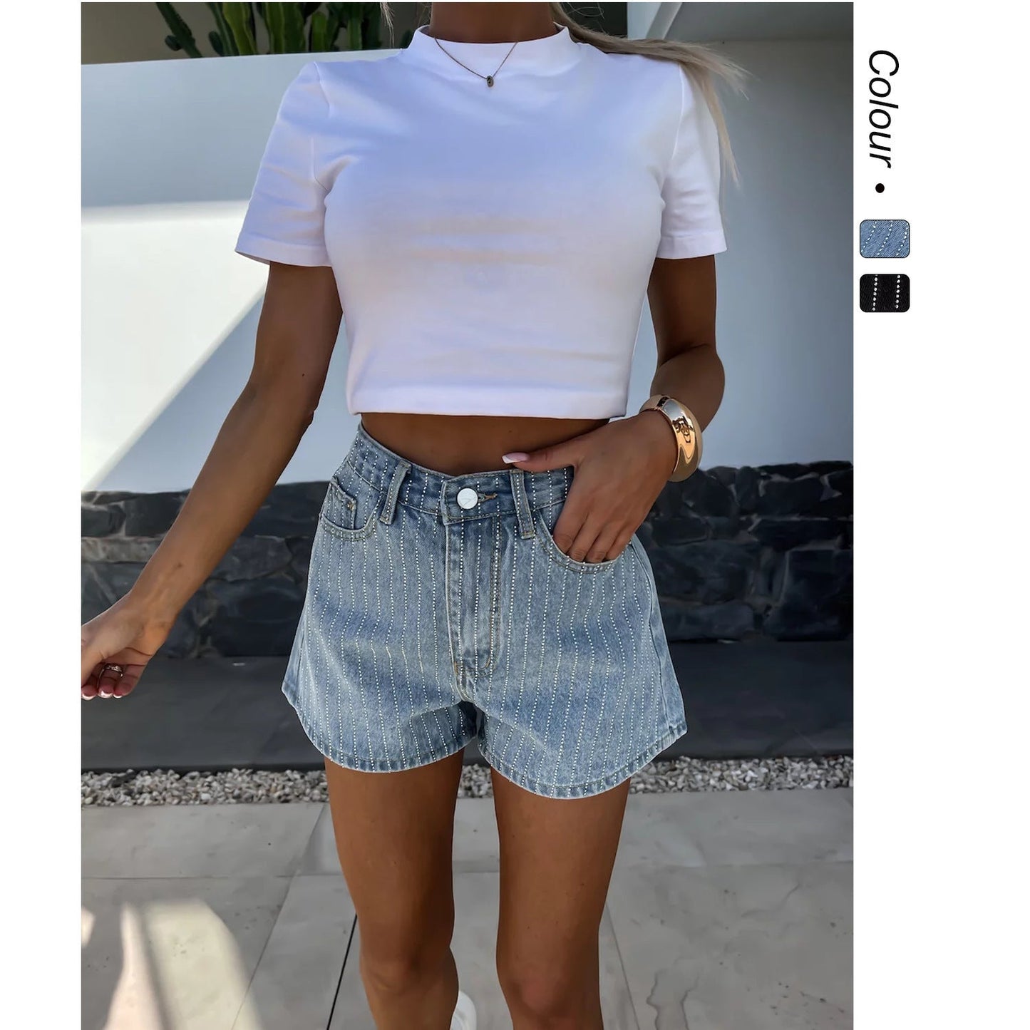 Effortless Women's Denim Shorts With Classic Cut 3