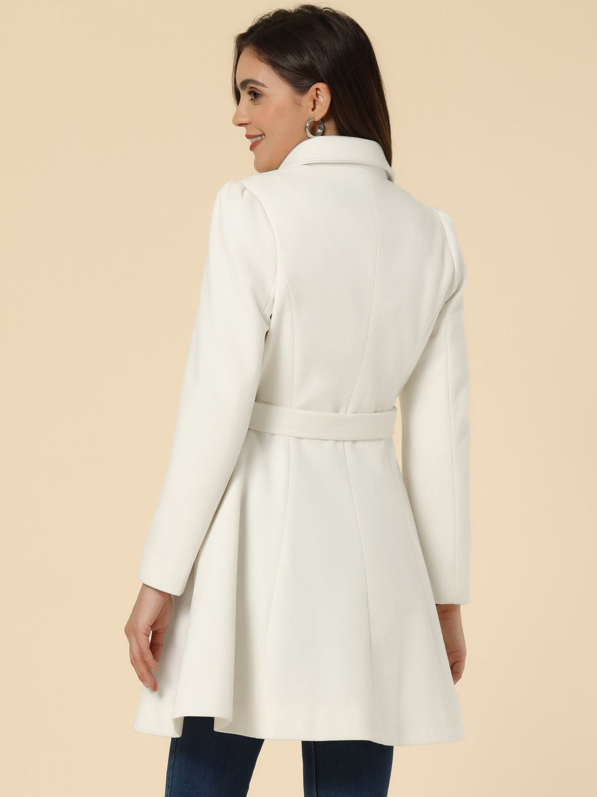 Fit-and-Flare Double-Breasted Trench Coat – view 2