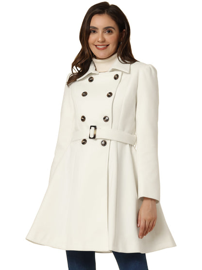 Fit-and-Flare Double-Breasted Trench Coat – view 4