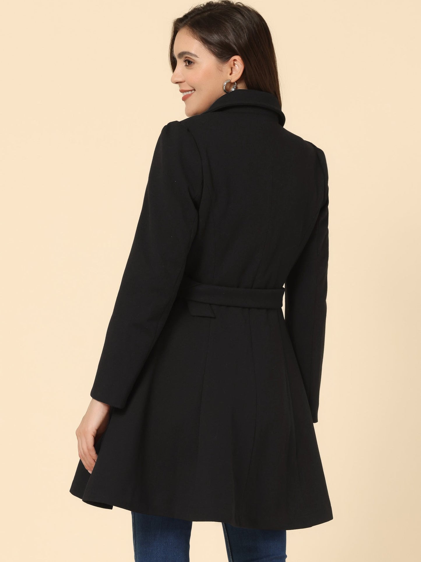 Fit-and-Flare Double-Breasted Trench Coat – view 6