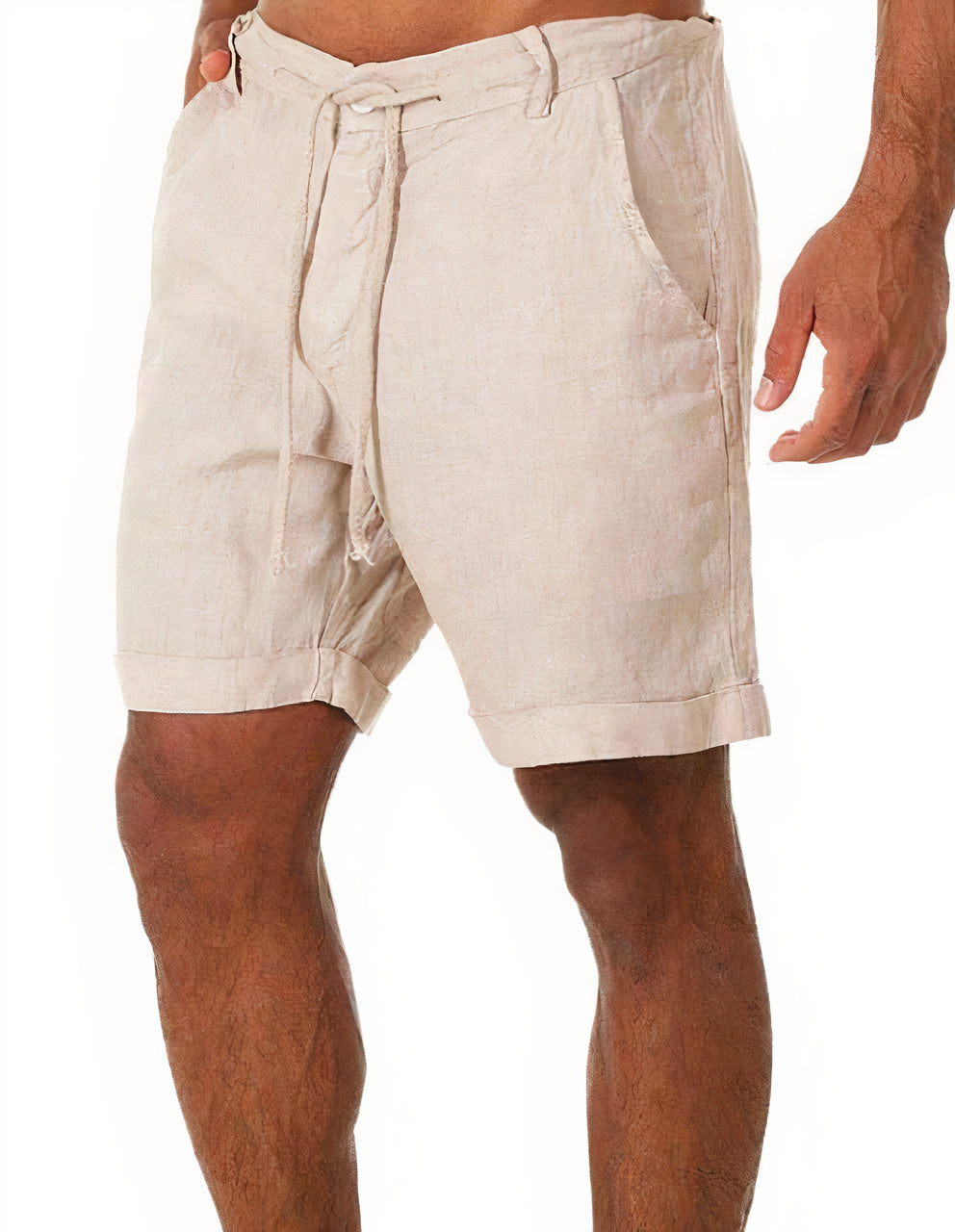 Elegant Men's Linen Summer Shorts Relaxed Fit 0