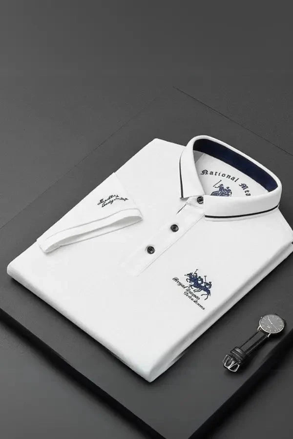 Elegant Men's Polo Shirt with Tailored Fit 7