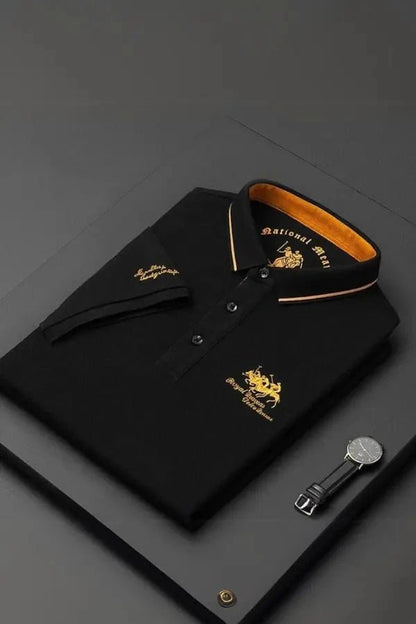 Elegant Men's Polo Shirt with Tailored Fit 8