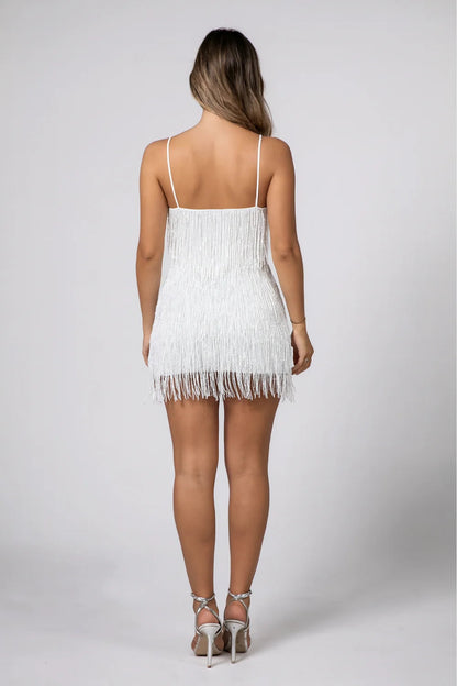 Elena | Maxi Dress Spaghetti Strap Beaded Tiered 1