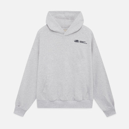 Navy oversized heavyweight cotton blend graphic hoodie