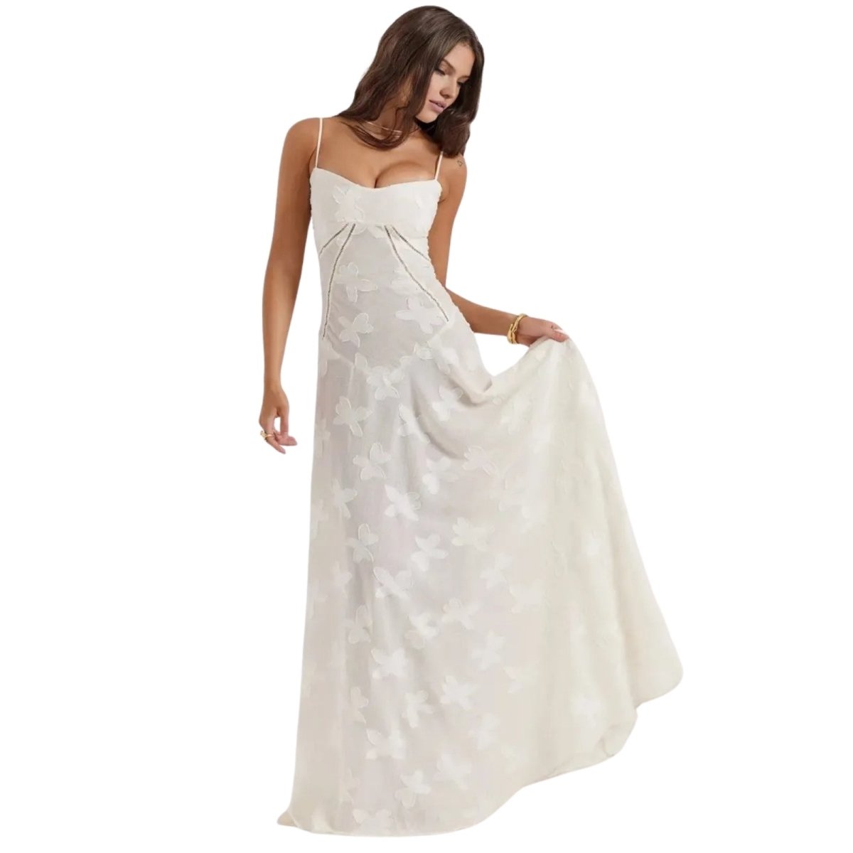 Ella | Floral Maxi Dress Spaghetti Strap Gown 1