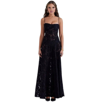 Ella | Floral Maxi Dress Spaghetti Strap Gown 11