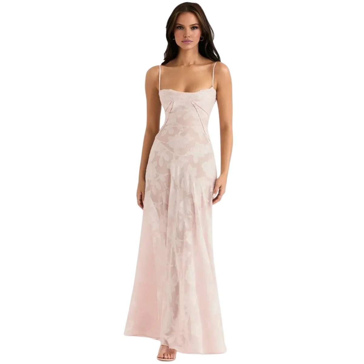 Ella | Floral Maxi Dress Spaghetti Strap Gown 7