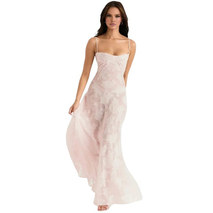 Ella | Floral Maxi Dress Spaghetti Strap Gown 8