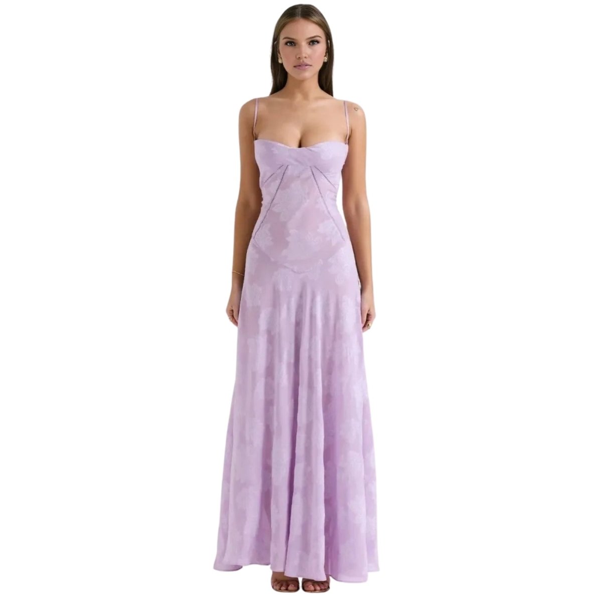 Ella | Floral Maxi Dress Spaghetti Strap Gown 9
