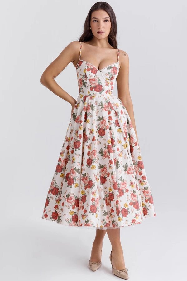Ella | Satin Midi Dress Tulle Elegant Fit 9