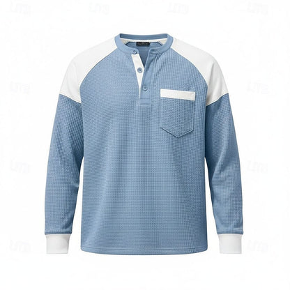 Men's Colorblock Waffle-Knit Henley – view 4