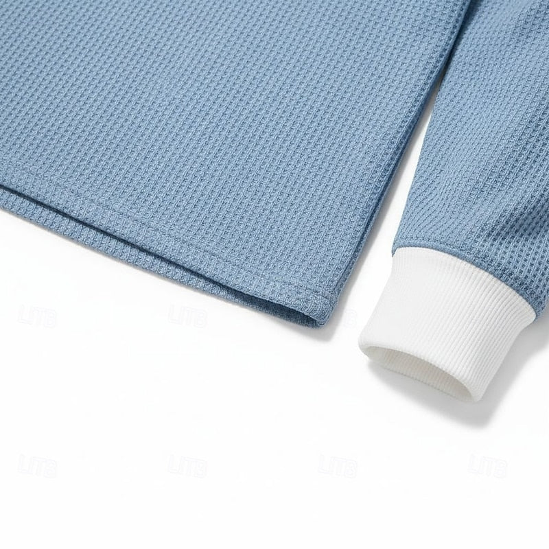 Men's Colorblock Waffle-Knit Henley – view 6