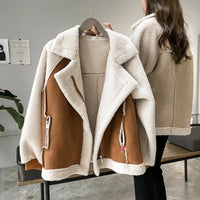Sadie | Women's Faux Shearling Jacket with Plush Lining and Suede Shell