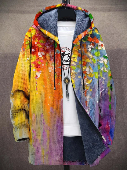 Retro artistic pattern cardigan