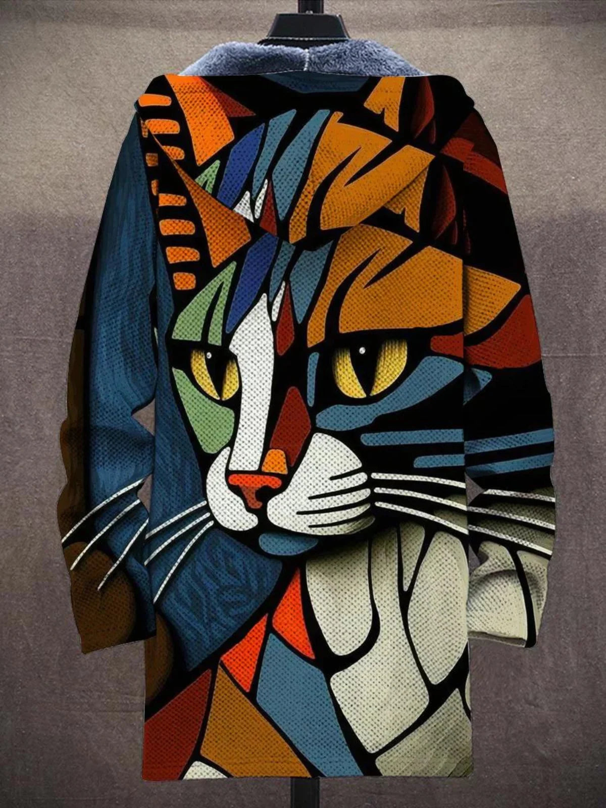 Cat artistic pattern cardigan