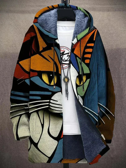 Retro artistic pattern cardigan