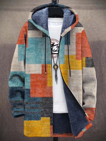 Multicolor artistic pattern cardigan