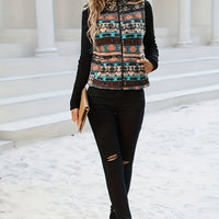 Elowen | Women's Patterned Zip-Up Vest for Fall Layering