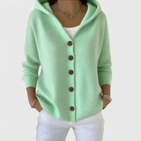 Emanuela | Relaxed Hooded Button-Front Cardigan