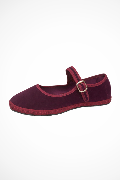 Women's black mary jane ballet flats round toe buckle strap