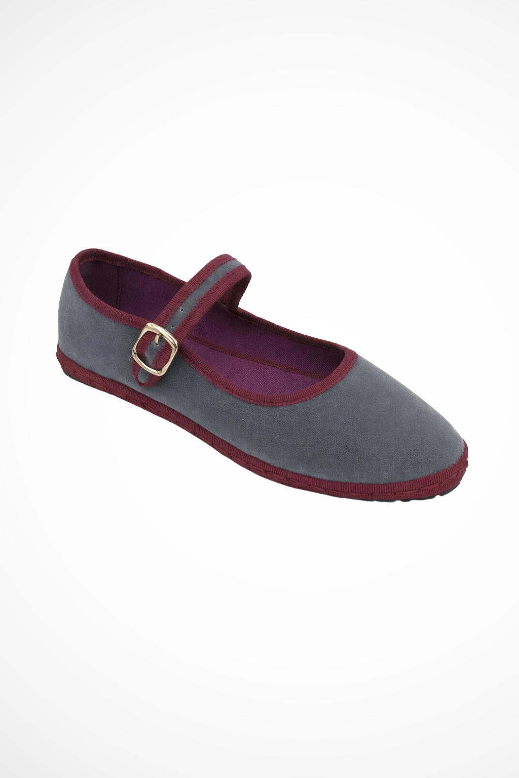 Women's black mary jane ballet flats round toe buckle strap