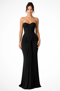 Estelle | Women's Lace Corset Strapless Maxi Wedding Guest Dress