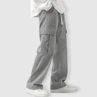 Rhett | Men's Corduroy Cargo Pants with Baggy Relaxed Fit and Drawstring Waist