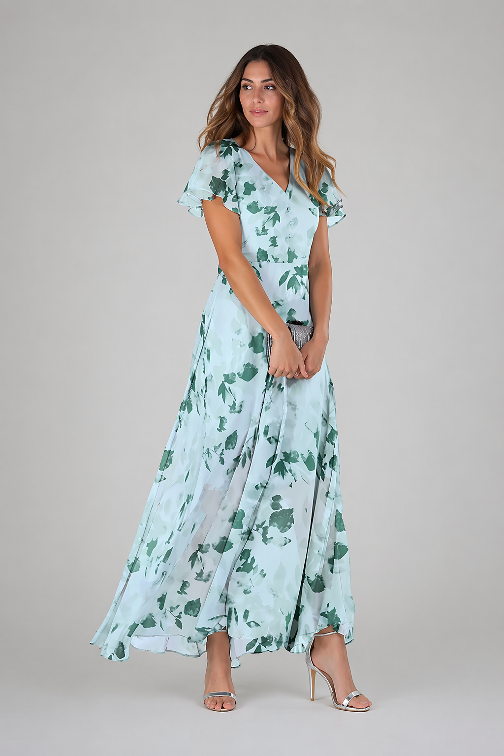 Floral Maxi Dress With Ruffle Details 2