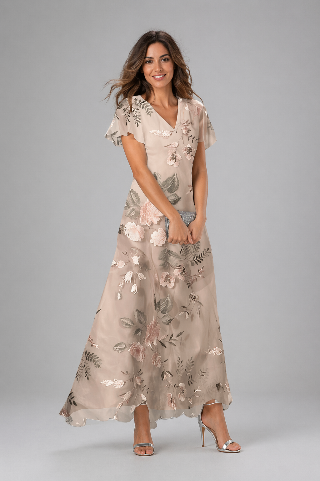 Floral Maxi Dress With Ruffle Details 4