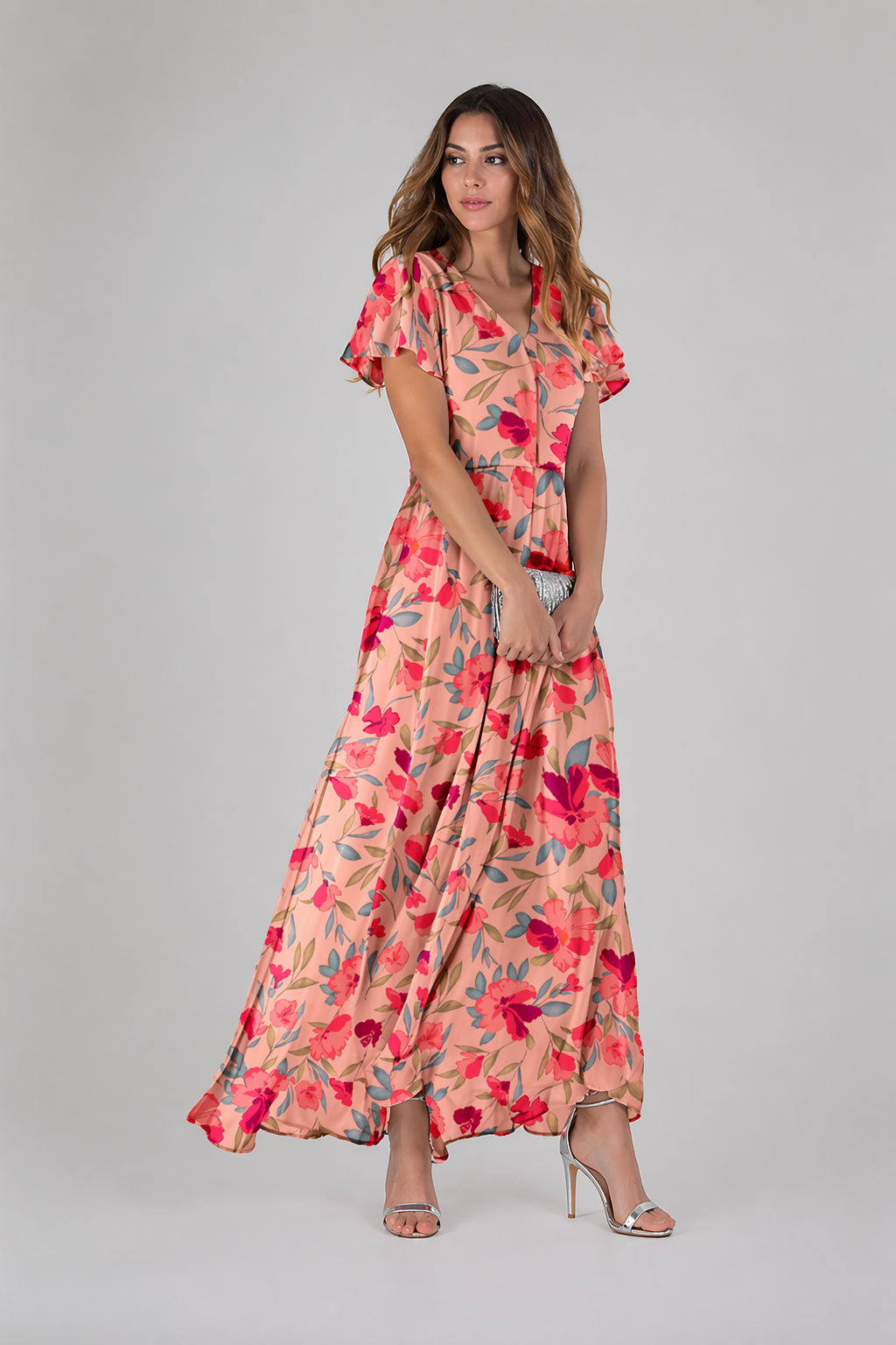 Floral Maxi Dress With Ruffle Details 5