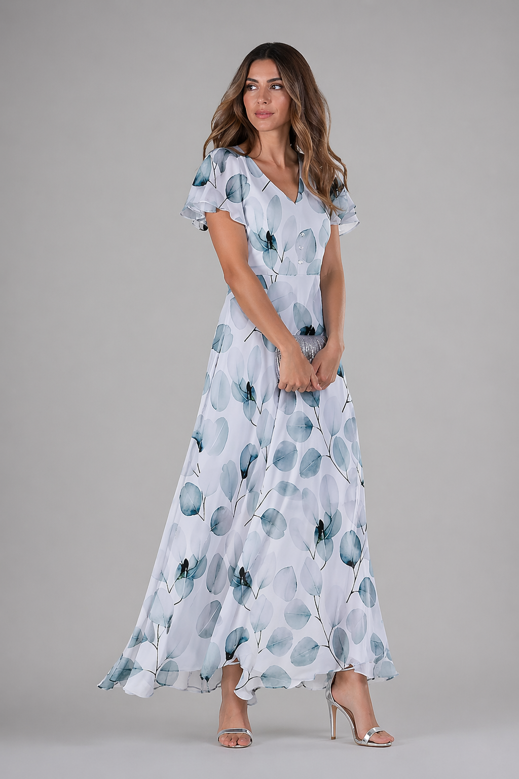 Floral Maxi Dress With Ruffle Details 6