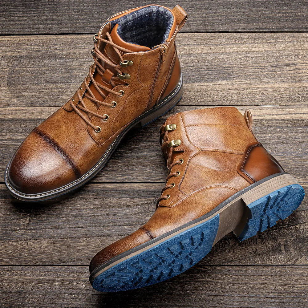 Felix leather ankle boots, side profile