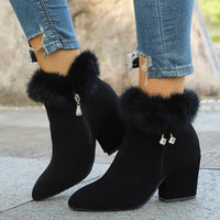 Frances | Block-Heel Ankle Boots with Pointed Toe