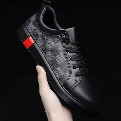 Men's genuine leather weather-resistant sneakers