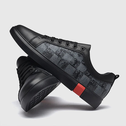 Men's genuine leather weather-resistant sneakers