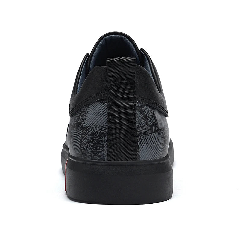 Men's genuine leather weather-resistant sneakers