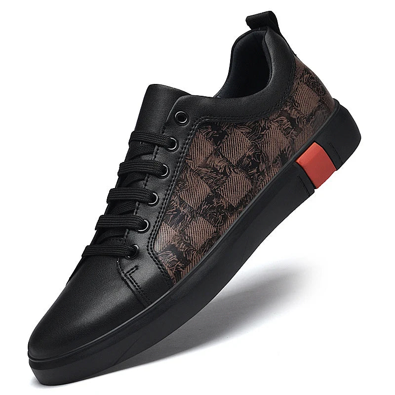 Men's genuine leather weather-resistant sneakers