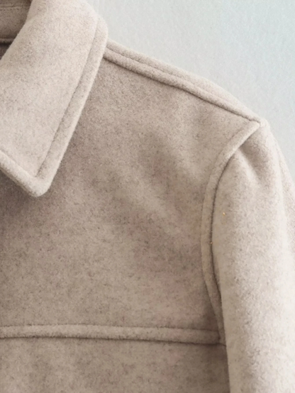 Sculpted Longline Winter Coat with Button-Through Front – view 6