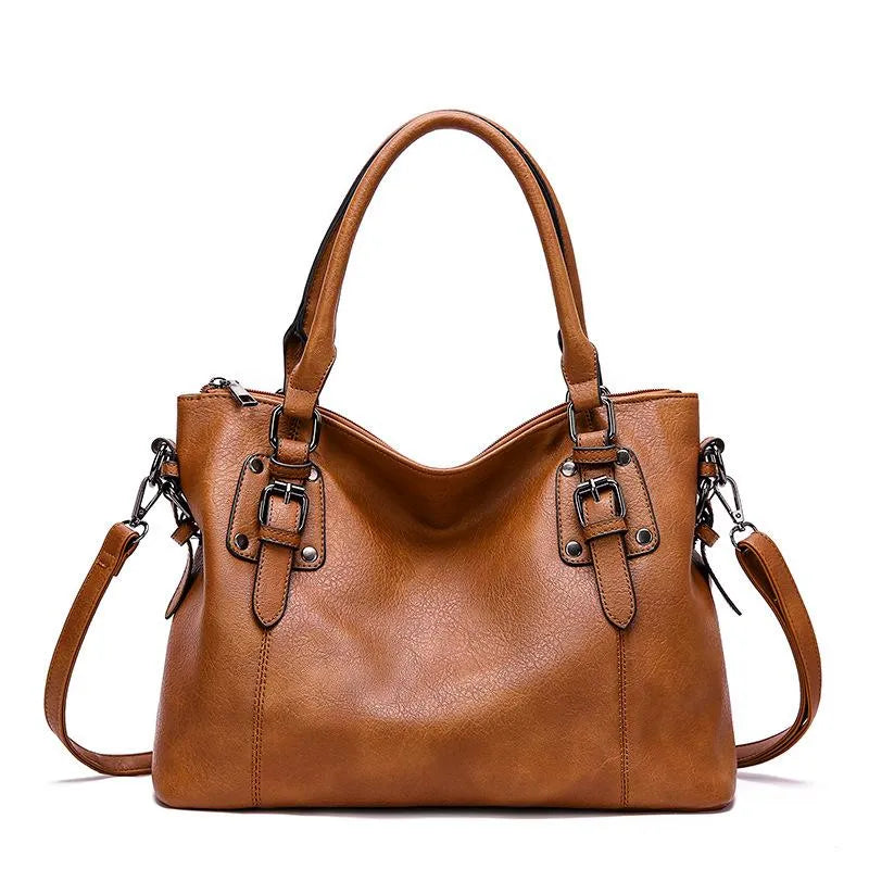 Brown Rounded Silhouette Tote Bag