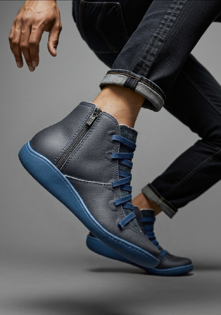 Modern Zip-Up Ankle Boots with Lace Detail