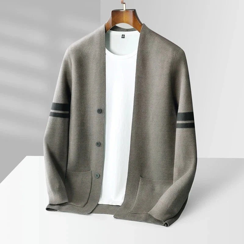 Easton wool cardigan in black