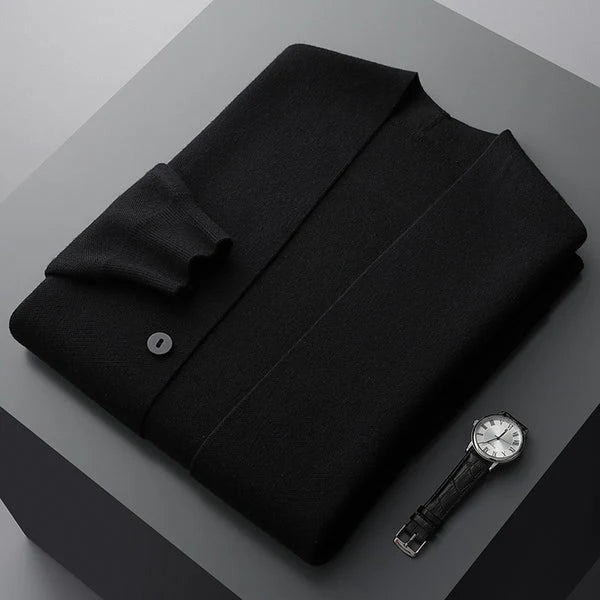 Easton wool cardigan, pocket detail